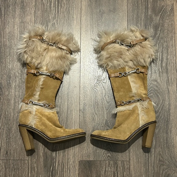 Coach brown fur boot - Picture 1 of 7